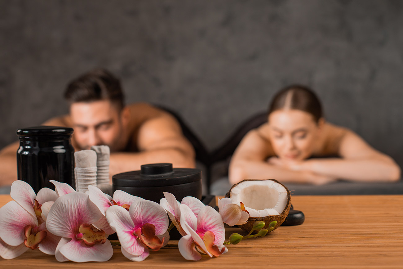Reconnect and rejuvenate together with our blissful couple spa massage.
